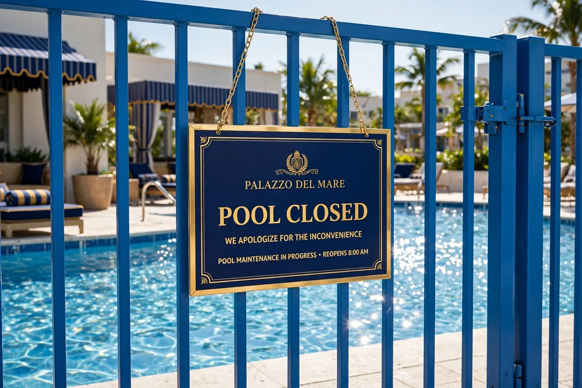 Pool Signs in use