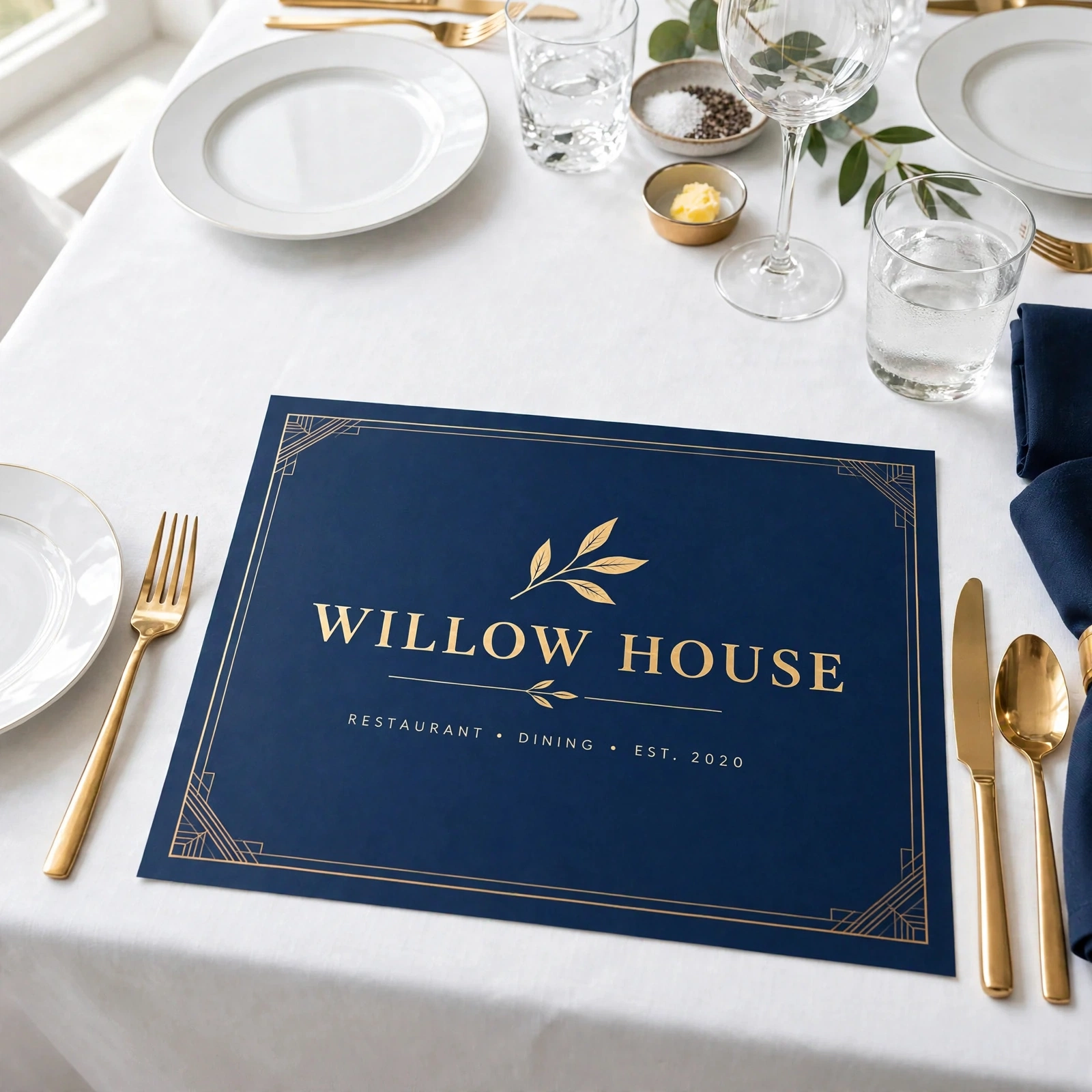 Placemats in use