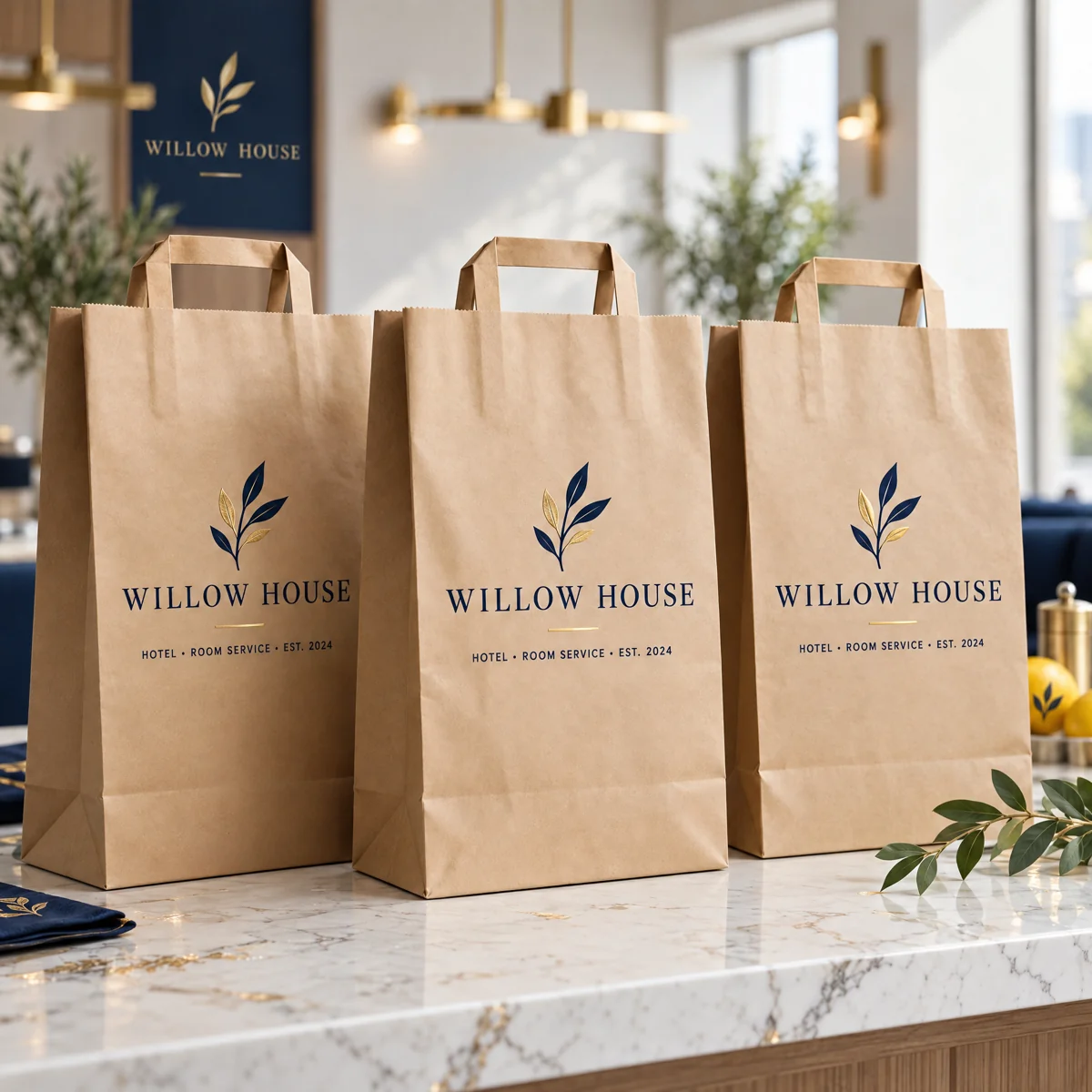 Takeout Bags in use