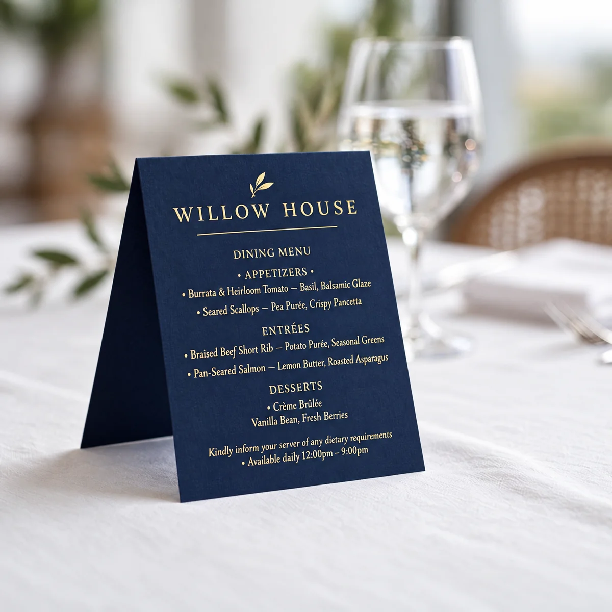 Table Tents in use
