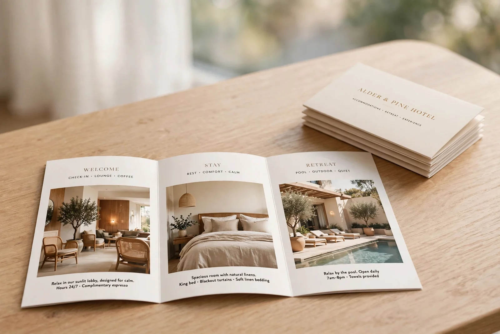 Custom hotel destination brochure custom-design studio example