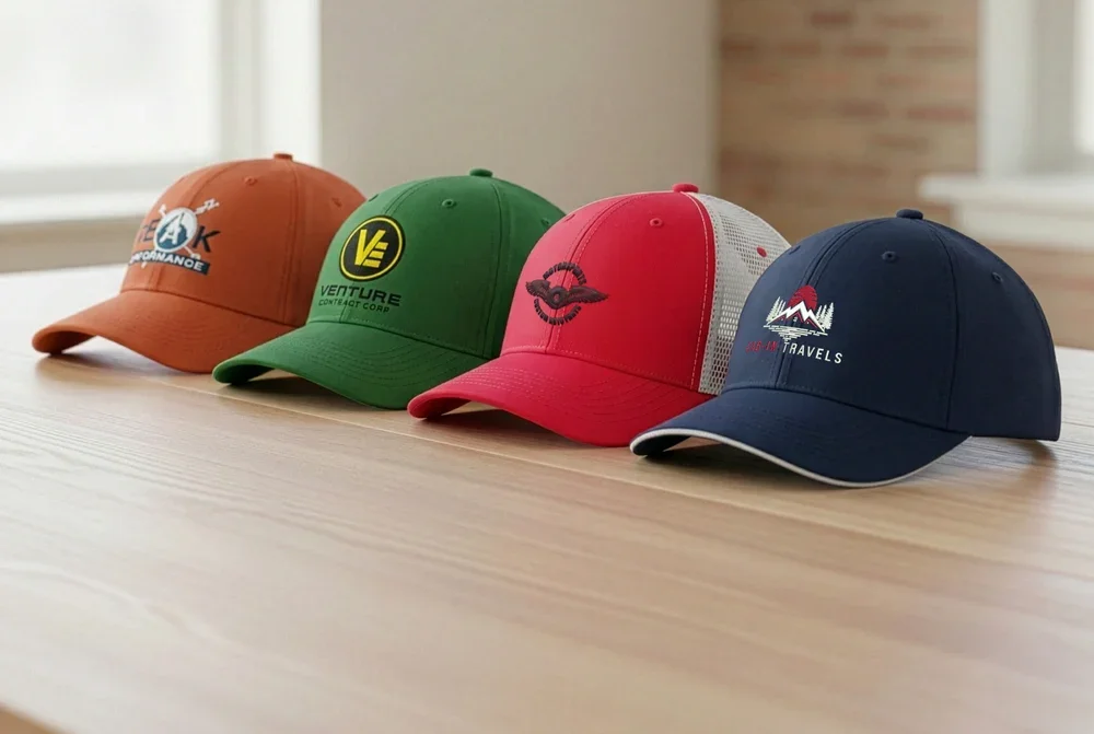 Custom branded cap custom-design studio example