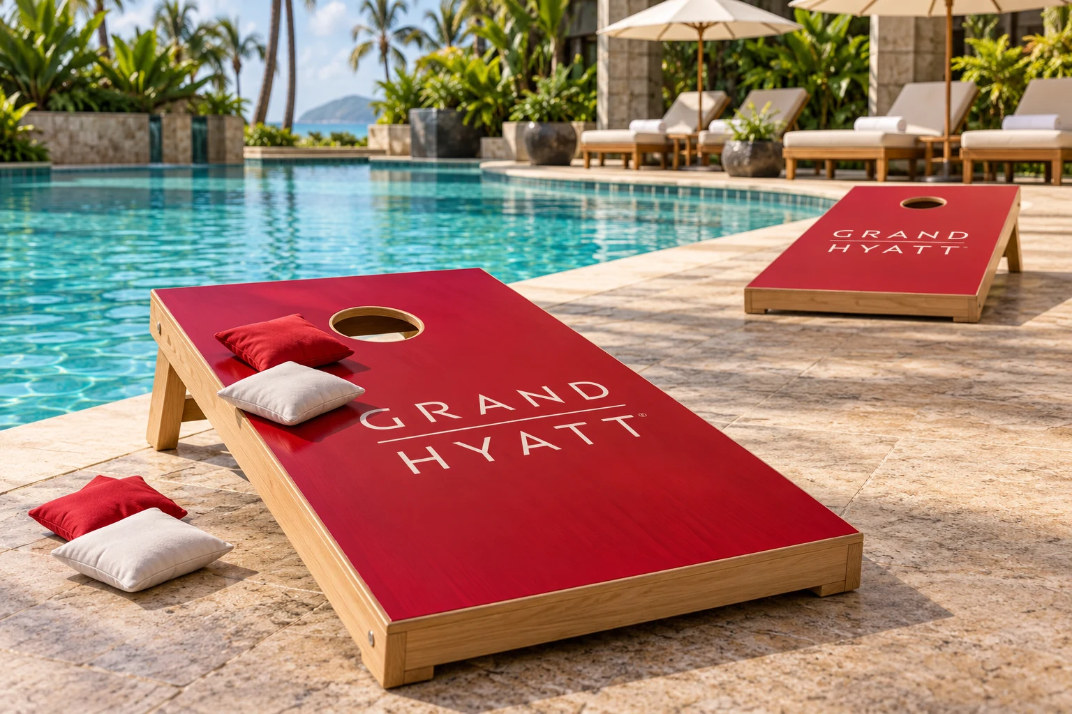 Custom cornhole game set custom-design studio example