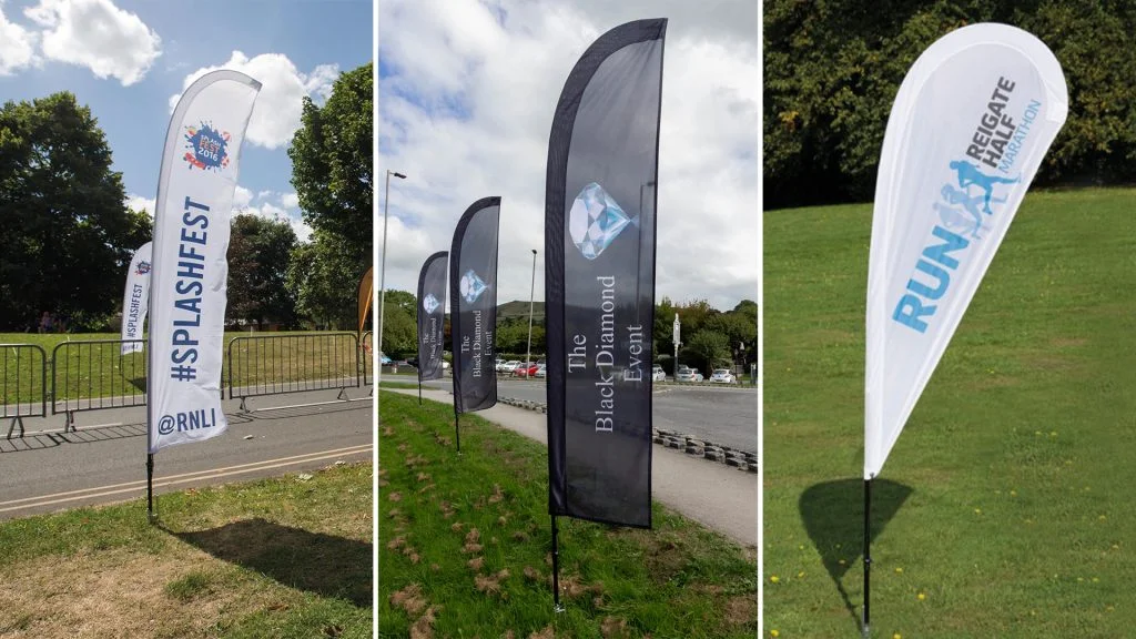 Custom printed feather flag custom-design studio example