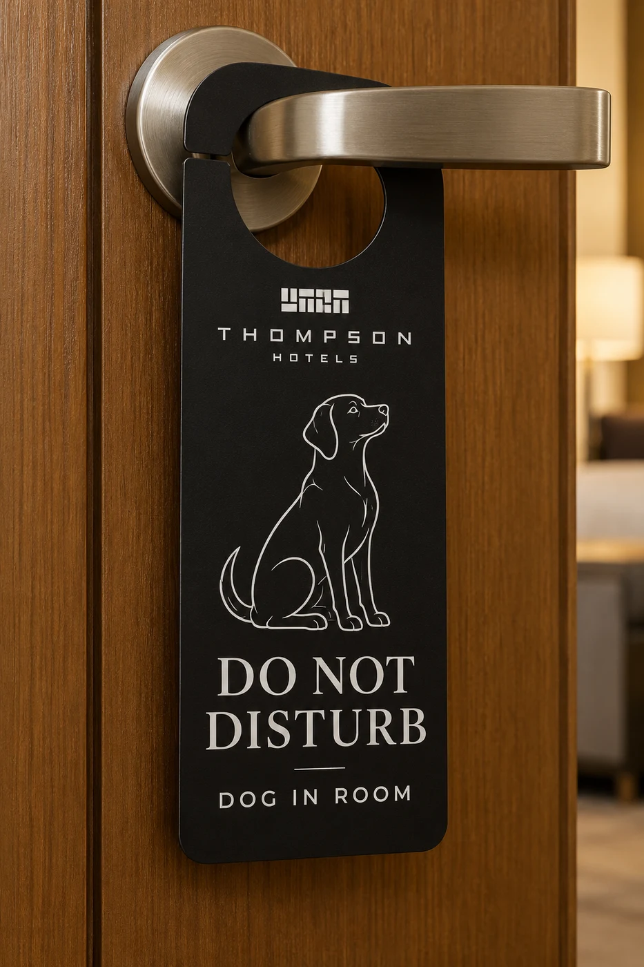 Dog-friendly DND hanger custom-design studio example