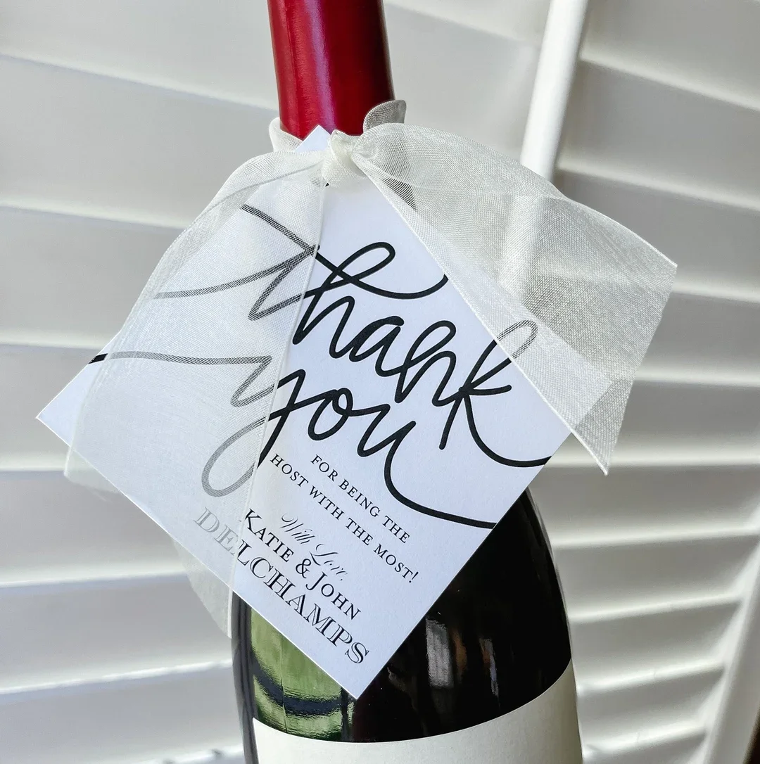 Bottle gift tag custom-design studio example