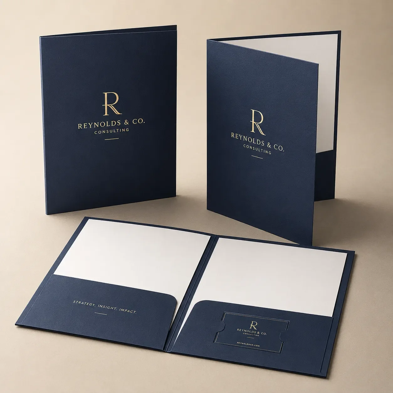 Custom presentation folder custom-design studio example