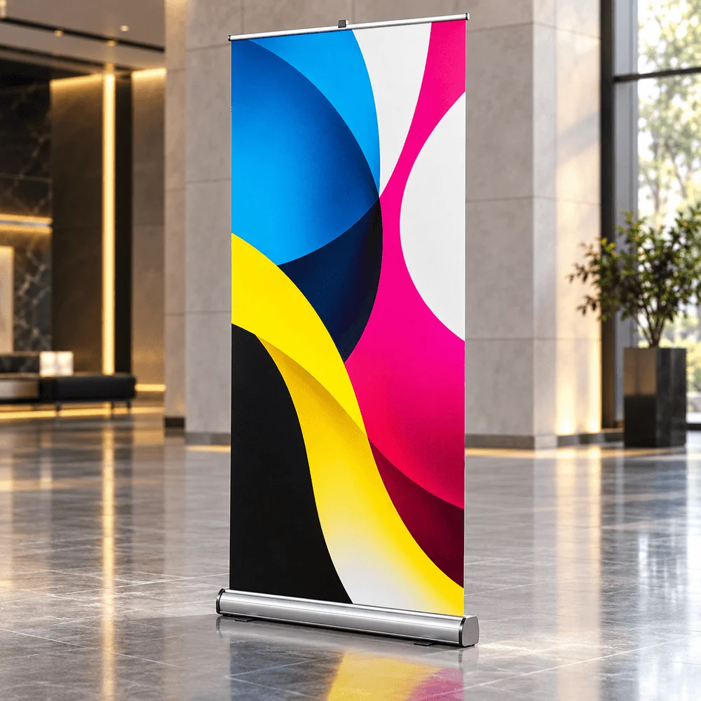 Custom pull-up banner custom-design studio example