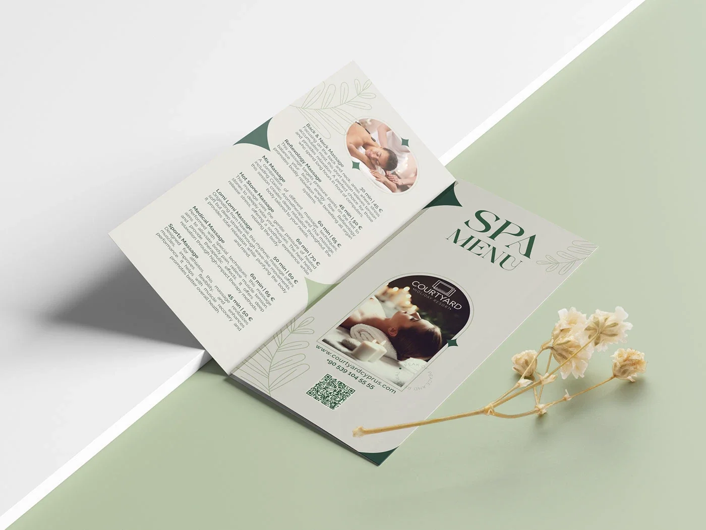 Custom spa brochure custom-design studio example