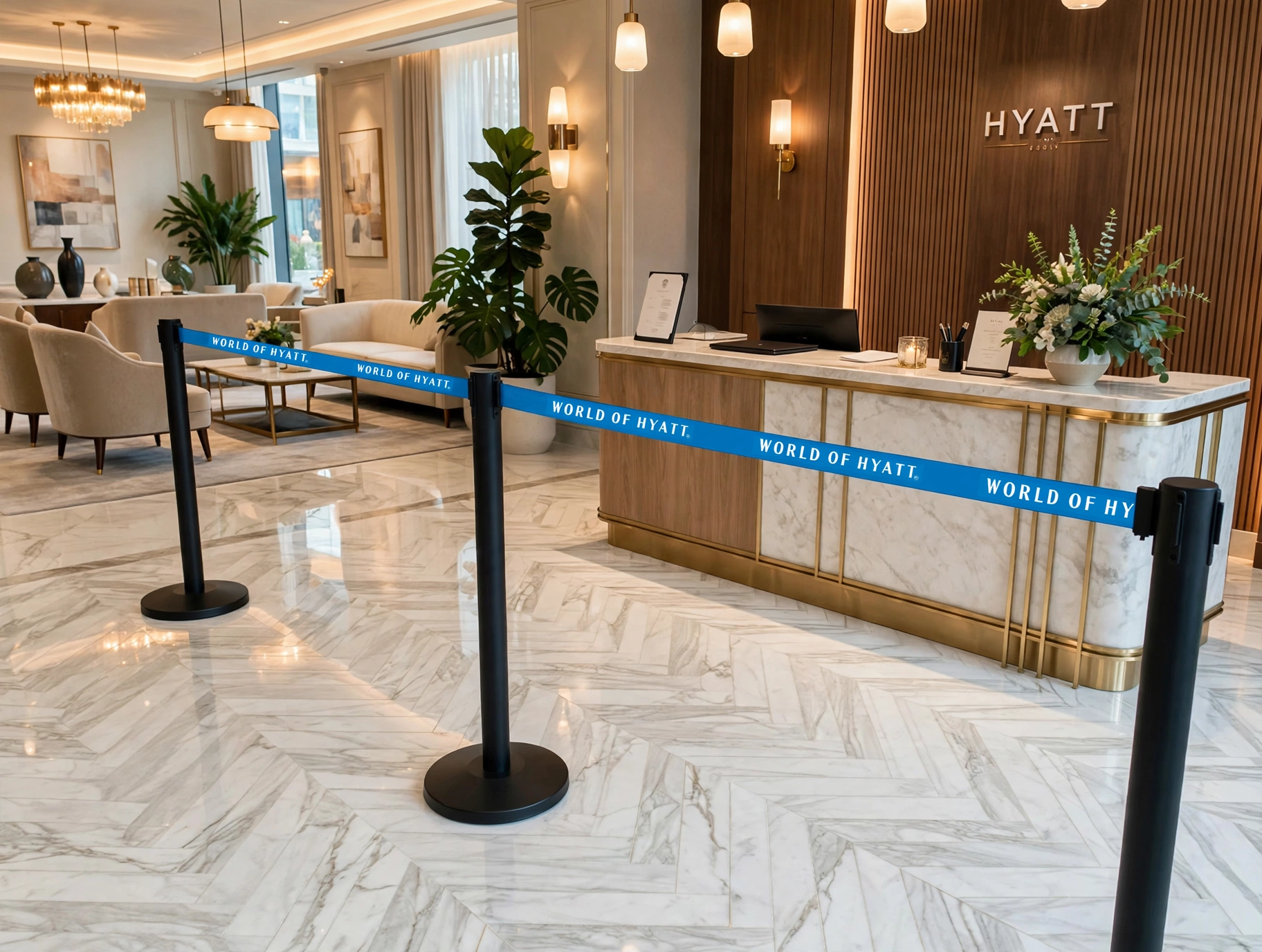 Custom printed stanchion belt custom-design studio example