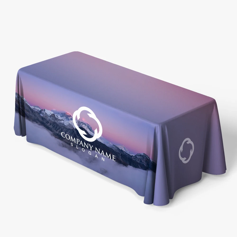 Custom printed table cover custom-design studio example