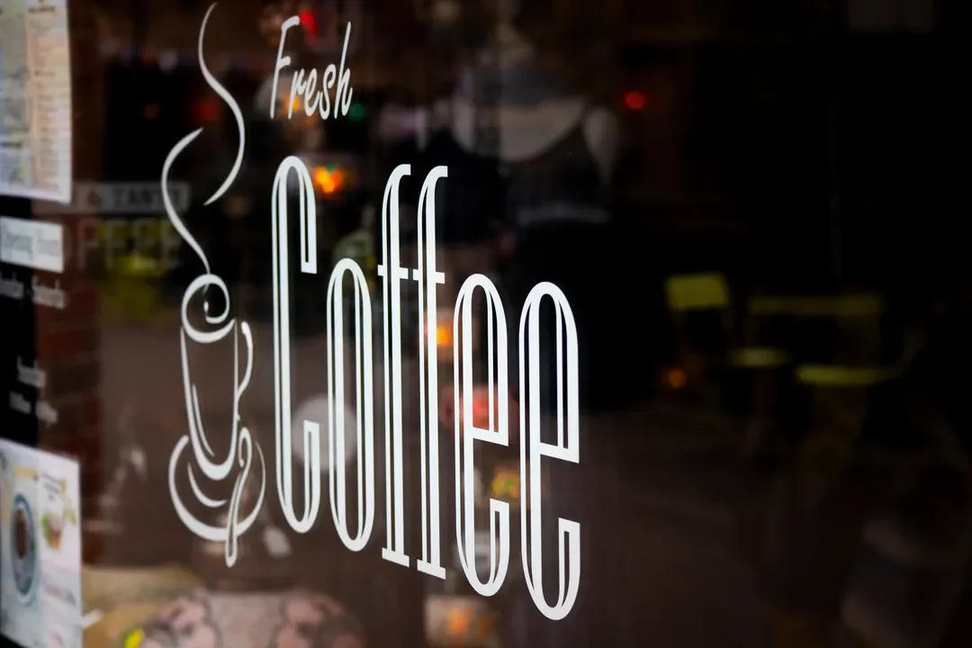 Custom printed window graphic custom-design studio example